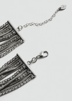 MANGO Biżuteria*Naszyjnik choker z kryształkami