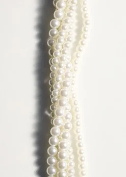 MANGO Biżuteria*Naszyjnik z łańcuchami z pereł