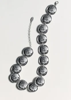MANGO Biżuteria*Naszyjnik z monet z kryształkami