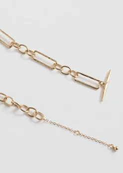 MANGO Biżuteria*Naszyjnik z nieregularnym kołami