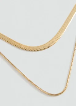 MANGO Biżuteria*Naszyjnik z podwójnego łańcuszka