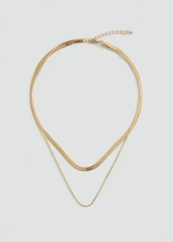 MANGO Biżuteria*Naszyjnik z podwójnego łańcuszka