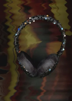 Dzieci MANGO Szaliki I Czapki|Akcesoria*Nauszniki z futerkiem i cekinami