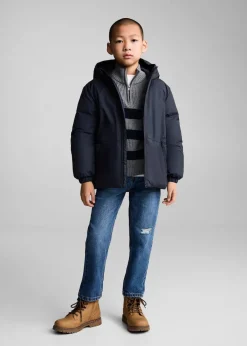 Dzieci MANGO Płaszcze I Kurtki*Nieprzemakalna pikowana kurtka z kapturem