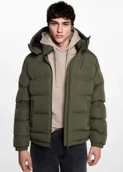 MANGO Płaszcze I Kurtki*Nieprzemakalna pikowana kurtka z kapturem