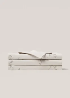 MANGO Obrusy*Obrus bawełniany z haftem w liście 170 x 250 cm