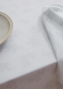 MANGO Obrusy*Obrus z 100% bawełny z kwiatowym motywem 170 x 250 cm