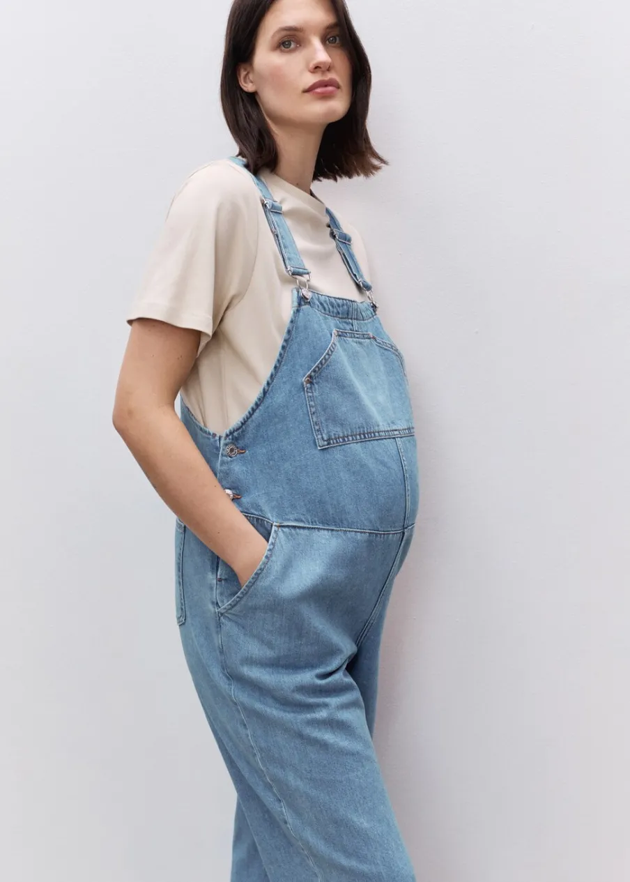 MANGO Sukienki I Kombinezony*Ogrodniczki dżinsowe ciążowe