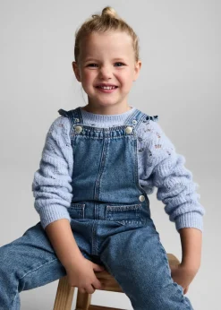 Dzieci MANGO Sukienki I Kombinezony*Ogrodniczki dżinsowe z podszewką