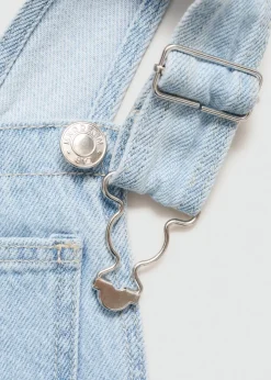 Dzieci MANGO Dżinsy*Ogrodniczki dżinsowe z prostymi nogawkami