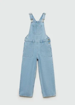 Dzieci MANGO Sukienki I Kombinezony*Ogrodniczki dżinsowe z prostymi nogawkami