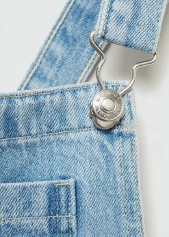 Dzieci MANGO Sukienki I Kombinezony*Ogrodniczki dżinsowe z prostymi nogawkami