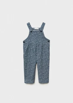 Dzieci MANGO Sukienki I Kombinezony*Ogrodniczki ze sztruksu z kwiatowym wzorem