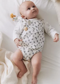 Dzieci MANGO Sukienki/pajacyki*Ogrodniczki ze sztruksu z nadrukiem