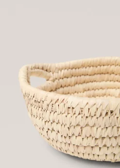 MANGO Kosze Do Sypialni|Kosze Do Salonu*Okrągły koszyk z naturalnych włókien