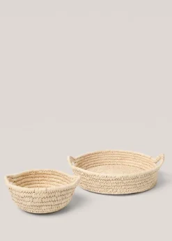 MANGO Kosze Do Sypialni|Kosze Do Salonu*Okrągły koszyk z naturalnych włókien