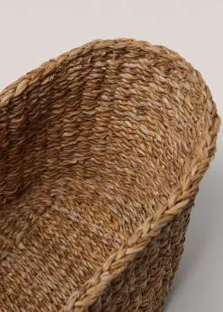 MANGO Kosze Do Sypialni|Kosze Do Salonu*Owalny koszyk z naturalnych włókien 23 x 40 cm