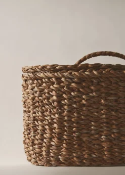 MANGO Kosze Do Sypialni|Kosze Do Salonu*Owalny koszyk z naturalnych włókien 16 x 29 cm