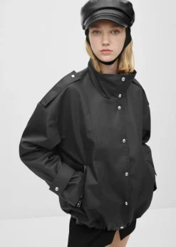 MANGO Kurtki*Parka oversize z guzikami