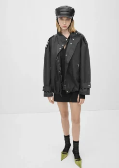 MANGO Kurtki*Parka oversize z guzikami