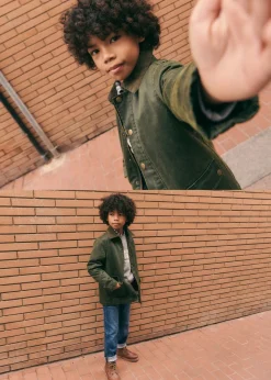 Dzieci MANGO Płaszcze I Kurtki|Płaszcze I Kurtki*Parka z efektem woskowania