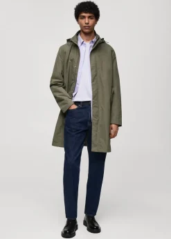 MANGO Płaszcze|Trencze*Parka z kapturem wodoodporna