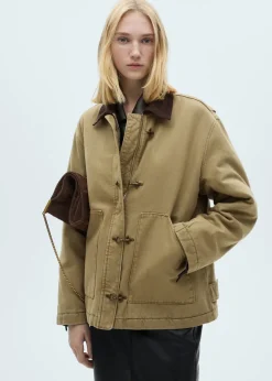 MANGO Płaszcze|Kurtki*Parka z kontrastowym kołnierzem i kieszeniami