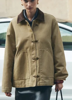 MANGO Płaszcze|Kurtki*Parka z kontrastowym kołnierzem i kieszeniami