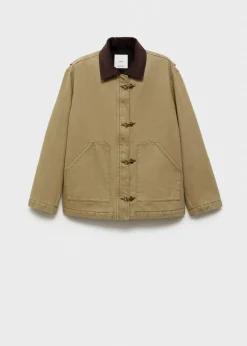 MANGO Płaszcze|Kurtki*Parka z kontrastowym kołnierzem i kieszeniami