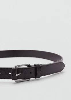 MANGO Paski I Szelki*Pasek 100% skóra z efektem zmatowienia