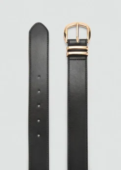 MANGO Paski*Pasek metalowa klamra