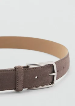 MANGO Akcesoria|Paski I Szelki*Pasek skórzany o zamszowym wykończeniu