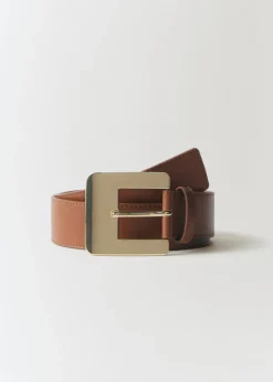 MANGO Paski|Akcesoria Skórzane*Pasek skórzany z dużą klamrą