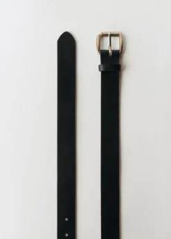 MANGO Paski|Akcesoria Skórzane*Pasek skórzany z kwadratową klamrą