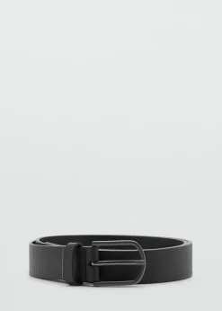 MANGO Skóra|Paski I Szelki*Pasek skórzany z kwadratową klamrą