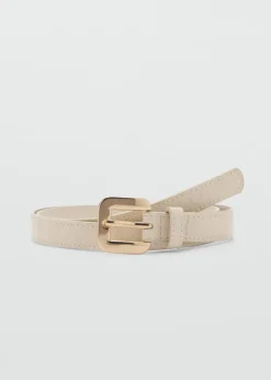 MANGO Paski*Pasek z imitacji skóry krokodyla