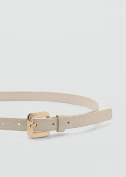 MANGO Paski*Pasek z imitacji skóry krokodyla