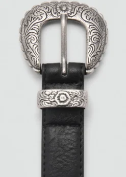 MANGO Paski*Pasek z rzeźbioną klamrą