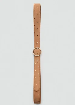 Dzieci MANGO Więcej Akcesoriów*Pasek ze skóry w groszki