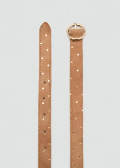 Dzieci MANGO Więcej Akcesoriów*Pasek ze skóry w groszki