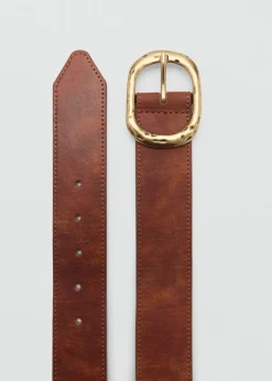 MANGO Paski*Pasek ze sprzączką z fakturą