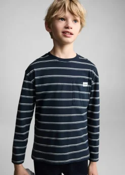 Dzieci MANGO Koszulki*Pasiasta koszulka z kieszenią