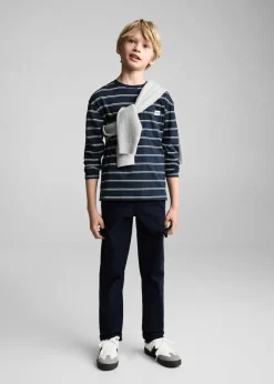 Dzieci MANGO Koszulki*Pasiasta koszulka z kieszenią