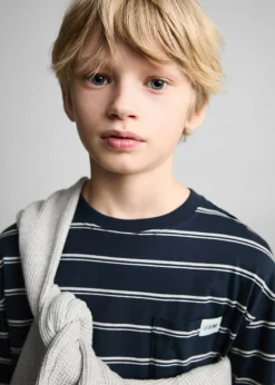 Dzieci MANGO Koszulki*Pasiasta koszulka z kieszenią