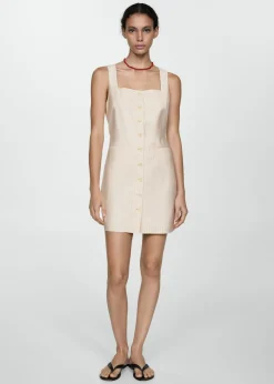 MANGO Sukienki I Kombinezony*Pasiasta sukienka z wiązaniem