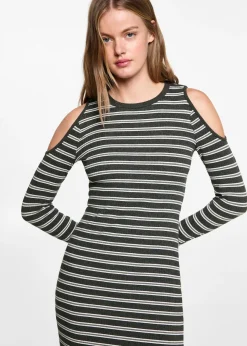 MANGO Sukienki I Kombinezony*Pasiasta sukienka z wycięciem