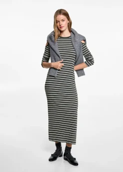 MANGO Sukienki I Kombinezony*Pasiasta sukienka z wycięciem