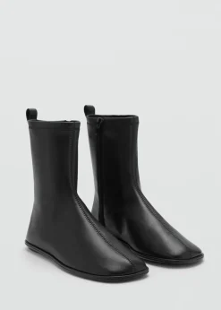 MANGO Buty|Akcesoria Skórzane*Płaskie, skórzane botki