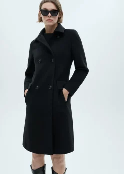 MANGO Płaszcze*Płaszcz dwurzędowy z mieszanki wełny