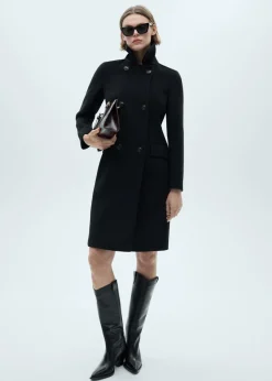 MANGO Płaszcze*Płaszcz dwurzędowy z mieszanki wełny